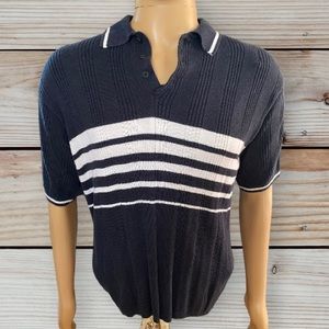 ❄️ 50% off winter Ottimo Italian Blue Casual Short Sleeve Collar Sweater L